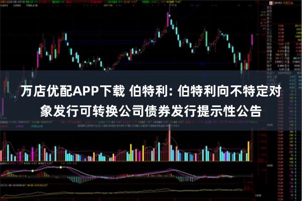 万店优配APP下载 伯特利: 伯特利向不特定对象发行可转换公司债券发行提示性公告